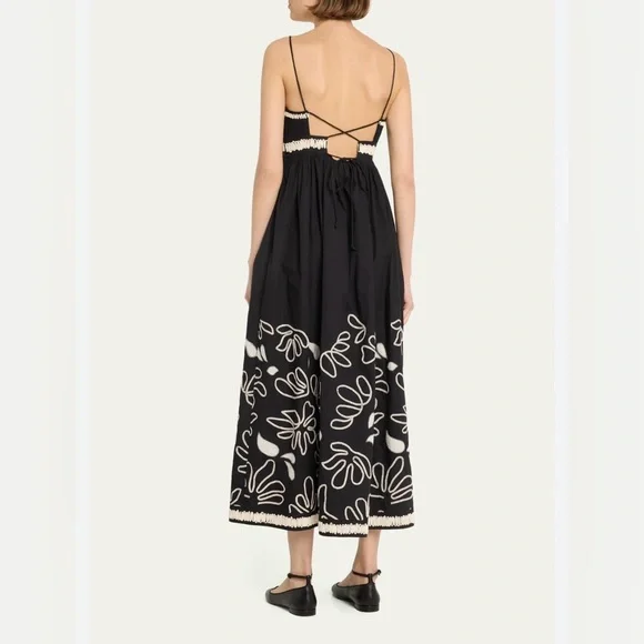 Ulla Johnson New Hollis Embroidered Cotton Long Dress Size 10 - Picture 6 of 16